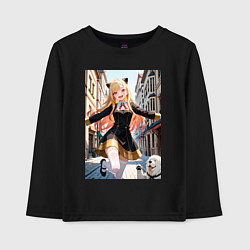 Лонгслив хлопковый детский Марин Китагава косплей Ани Форджер, цвет: черный