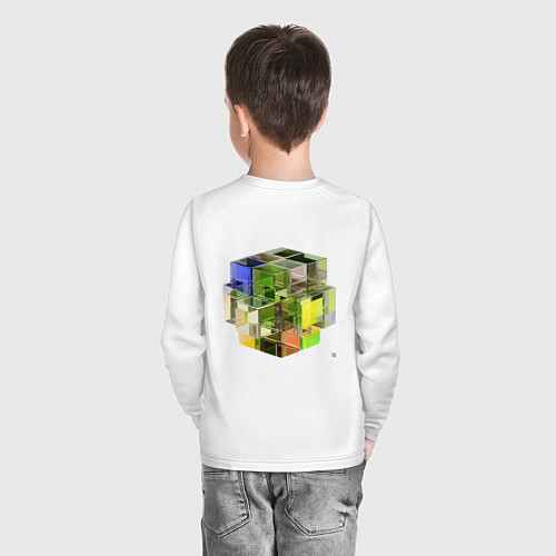Детский лонгслив Cube / Белый – фото 4
