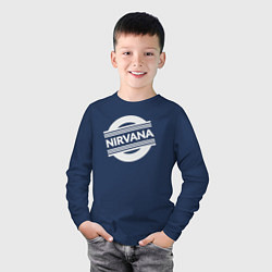 Лонгслив хлопковый детский Rock Nirvana, цвет: тёмно-синий — фото 2
