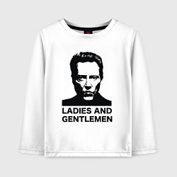 Лонгслив хлопковый детский Кристофер Уокен, цвет: белый