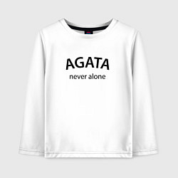 Лонгслив хлопковый детский Agata - never alone, цвет: белый