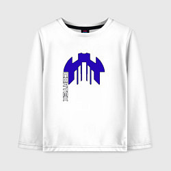 Лонгслив хлопковый детский Cortex синий чёрная обводка aneurism iv, цвет: белый