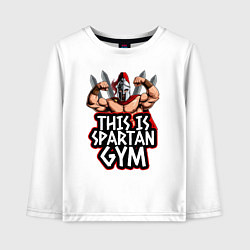 Лонгслив хлопковый детский Spartan gym, цвет: белый