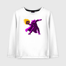 Лонгслив хлопковый детский Halloween fire, цвет: белый