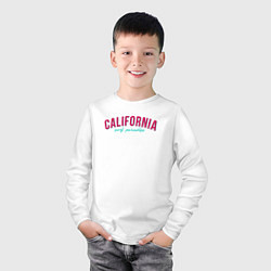 Лонгслив хлопковый детский California surf paradise, цвет: белый — фото 2