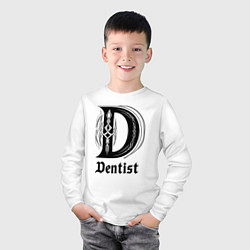 Лонгслив хлопковый детский D - dentist, цвет: белый — фото 2