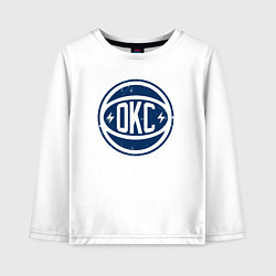Лонгслив хлопковый детский OKC ball, цвет: белый