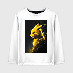 Лонгслив хлопковый детский Pikachu, цвет: белый