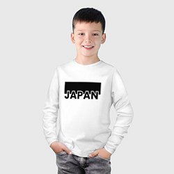 Лонгслив хлопковый детский Japan, цвет: белый — фото 2