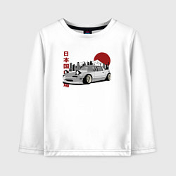 Лонгслив хлопковый детский Mazda Miata art, цвет: белый
