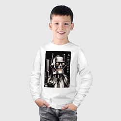 Лонгслив хлопковый детский Bender-Schwartz Ill be back meme, цвет: белый — фото 2
