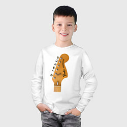 Лонгслив хлопковый детский Guitar Fender Stratocaster, цвет: белый — фото 2