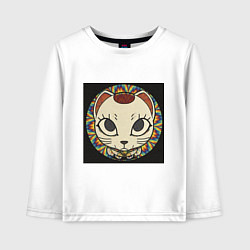 Лонгслив хлопковый детский Радужный Дандадан, цвет: белый