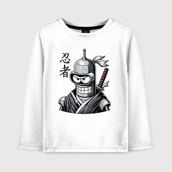 Детский лонгслив Bender is a cool ninja - hieroglyphs