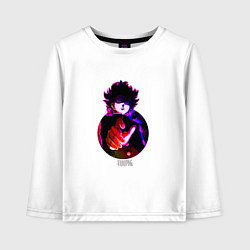 Лонгслив хлопковый детский Anime Mob Psycho 100 Shigeo, цвет: белый