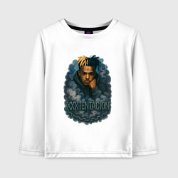 Детский лонгслив XXXTentacion внутри облаков