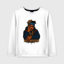 Лонгслив хлопковый детский XXXTentacion думает, цвет: белый