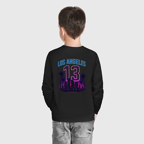 Детский лонгслив Los Aneles 13 / Черный – фото 4