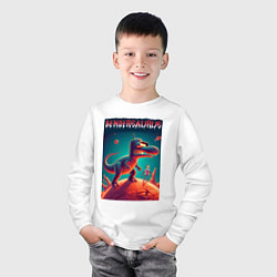 Лонгслив хлопковый детский Bendersaurus - meme, цвет: белый — фото 2