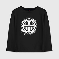 Лонгслив хлопковый детский Пираты сердца - лого, цвет: черный