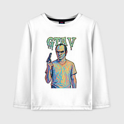 Лонгслив хлопковый детский Тревор Филипс, цвет: белый