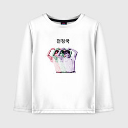 Лонгслив хлопковый детский Чонгук трио, цвет: белый