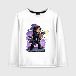 Лонгслив хлопковый детский Джон Уик, цвет: белый