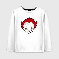 Лонгслив хлопковый детский Малыш Пеннивайз, цвет: белый