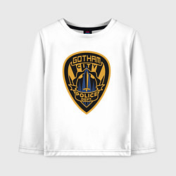 Лонгслив хлопковый детский Gotham city police, цвет: белый