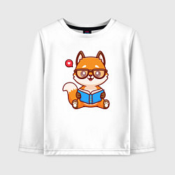 Детский лонгслив Лисёнок с книгой