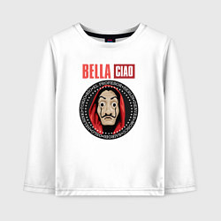 Лонгслив хлопковый детский Bella ciao heroes, цвет: белый