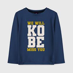 Лонгслив хлопковый детский Kobe we will miss you, цвет: тёмно-синий
