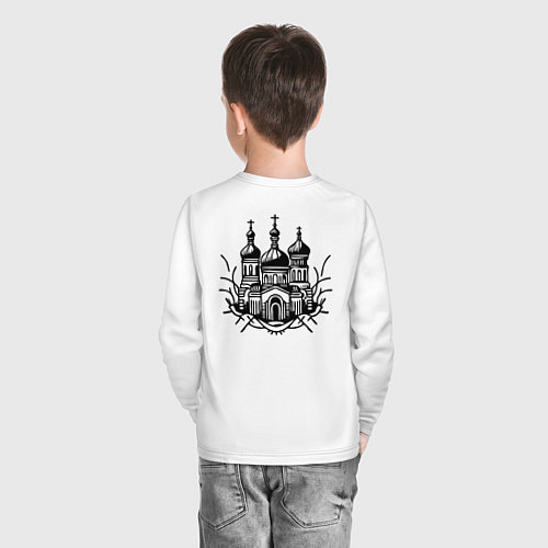 Детский лонгслив Купола / Белый – фото 4