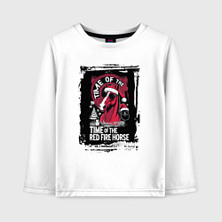 Детский лонгслив Красный огненный конь