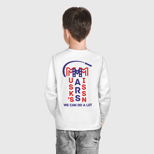 Детский лонгслив Миссия на Марс Илона Маска / Белый – фото 4