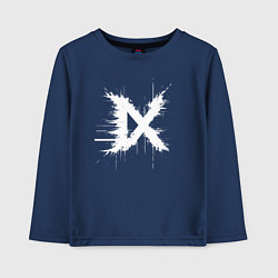 Лонгслив хлопковый детский X-эффект, цвет: тёмно-синий