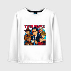 Лонгслив хлопковый детский Twin Peaks Multi, цвет: белый