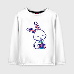 Детский лонгслив Drinking bunny