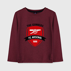 Лонгслив хлопковый детский FC Arsenal: The Gunners, цвет: меланж-бордовый