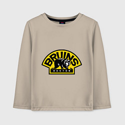 Лонгслив хлопковый детский HC Boston Bruins Label, цвет: миндальный