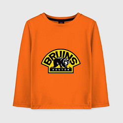 Лонгслив хлопковый детский HC Boston Bruins Label, цвет: оранжевый