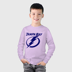 Лонгслив хлопковый детский HC Tampa Bay, цвет: лаванда — фото 2