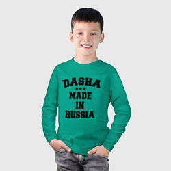 Лонгслив хлопковый детский Даша Made in Russia, цвет: зеленый — фото 2