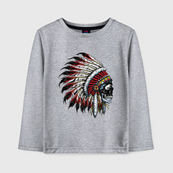 Лонгслив хлопковый детский Индеец, цвет: меланж