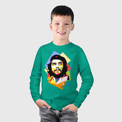 Лонгслив хлопковый детский Che Guevara Art, цвет: зеленый — фото 2