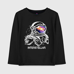 Лонгслив хлопковый детский Interstellar Spaceman, цвет: черный