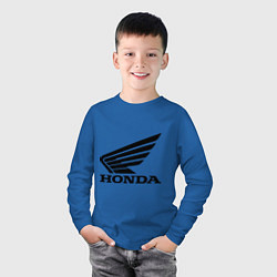 Лонгслив хлопковый детский Honda Motor, цвет: синий — фото 2