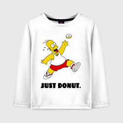 Лонгслив хлопковый детский Just Donut, цвет: белый