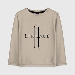 Лонгслив хлопковый детский Lineage logo, цвет: миндальный