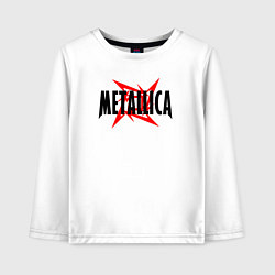Лонгслив хлопковый детский Metallica logo, цвет: белый
